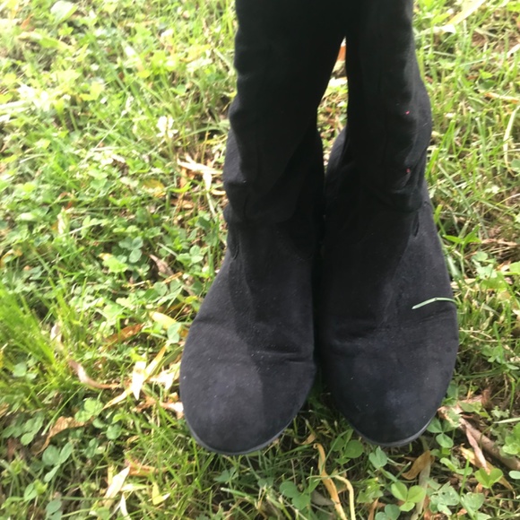 🍂5/20$!! Tall Black Boots With Cuff Detail - Picture 4 of 12